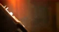 The bright spotlight on the background of the dust particle. Real time capture 4k or 4k+ Resolution