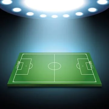 Bright spotlights illumin Stock Illustration