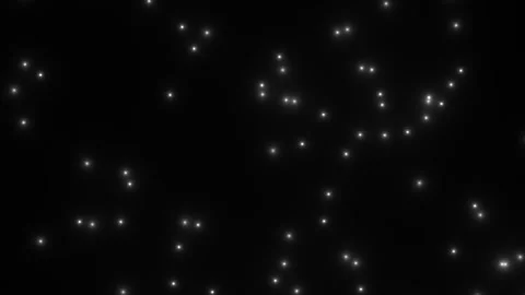Bright spots move in dark background creating a simple Stock Footage 339297927