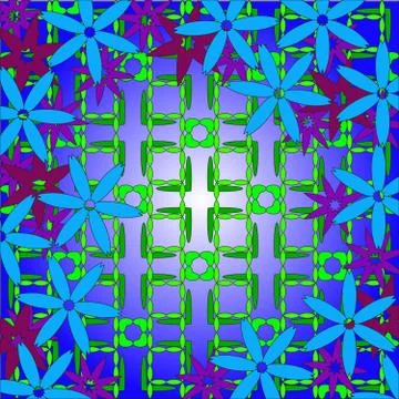 Bright spring background image of color flowers Stock Illustration