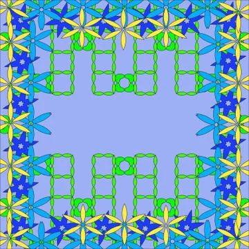 Bright spring background image of color flowers Stock Illustration