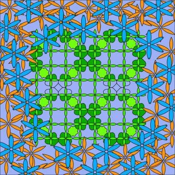 Bright spring background image of color flowers Stock Illustration