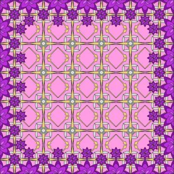 Bright spring background image of flowers of lilac color. Stock Illustration