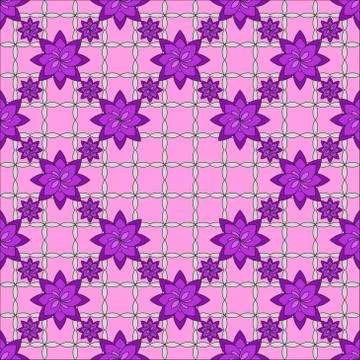 Bright spring background image of flowers of lilac color. Stock Illustration