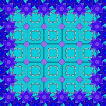 Bright spring background image of flowers of blue color. Stock Illustration