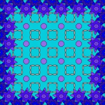 Bright spring background image of flowers of blue color. Stock Illustration