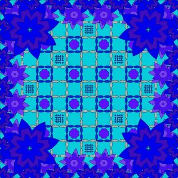 Bright spring background image of flowers of blue color. Stock Illustration