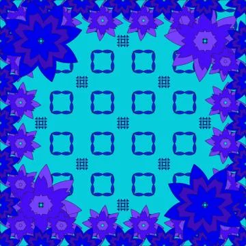 Bright spring background image of flowers of blue color. Illustrazione stock