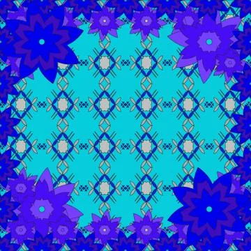 Bright spring background image of flowers of blue color. Stock Illustration