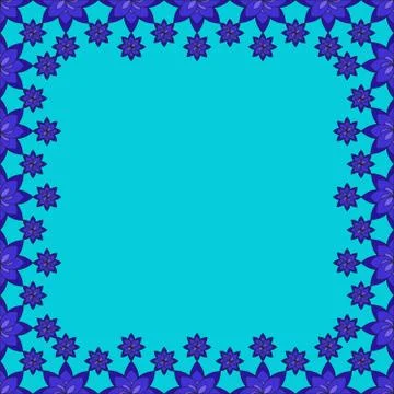 Bright spring background image of flowers of blue color. Illustrazione stock