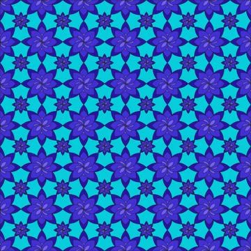 Bright spring background image of flowers of blue color. Stock Illustration