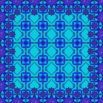 Bright spring background image of flowers of blue color. Stock Illustration