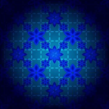 Bright spring background image of  flowers and openwork mesh in Stock Illustration