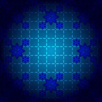 Bright spring background image of  flowers and openwork mesh in Stock Illustration