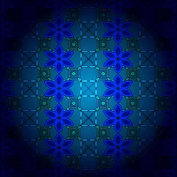 Bright spring background image of  flowers and openwork mesh in Stock Illustration