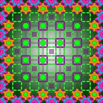 Bright spring background image of flowers of different color Illustrazione stock