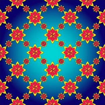 Bright spring background image of flowers of different color. Stock Illustration