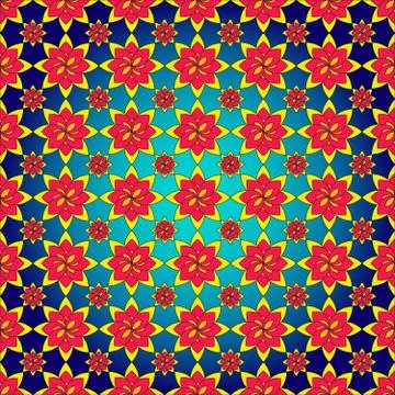 Bright spring background image of flowers of different color. Stock Illustration