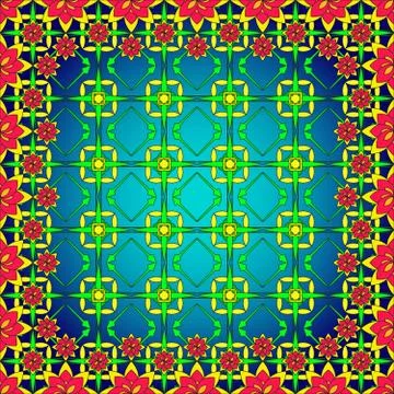 Bright spring background image of flowers of different color. Stock Illustration