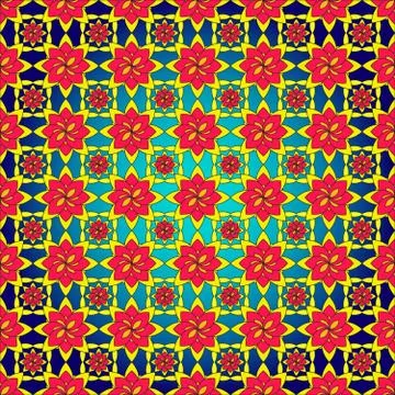 Bright spring background image of flowers of different color. Stock Illustration