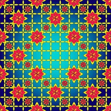 Bright spring background image of flowers of different color. Illustrazione stock