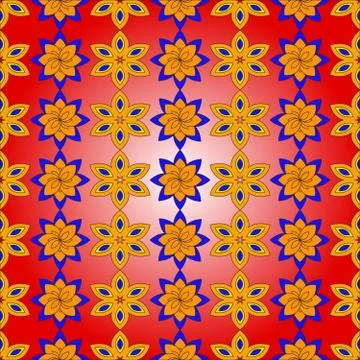 Bright spring background image of flowers of different color. Stock Illustration