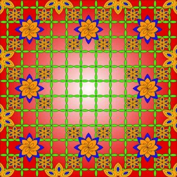 Bright spring background image of flowers of different color. Stock Illustration