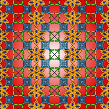 Bright spring background image of flowers of different color. Illustrazione stock