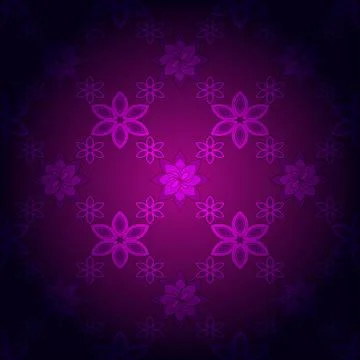 Bright spring background image of violet flowers and openwork me Stock Illustration