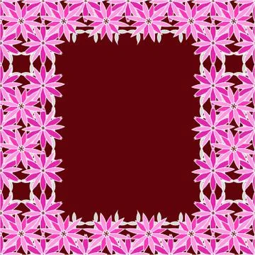 Bright spring card with abstract flowers and frame for the text Stock Illustration