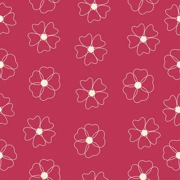 Bright spring-summer seamless pattern of flowers. Vector illustration Stock Illustration