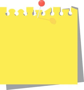 Bright square colored sheets of paper for notice. Stock Illustration