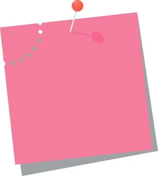 Bright square colored sheets of paper for notice. Stock Illustration