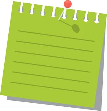 Bright square colored sheets of paper for notice. Stock-Illustration