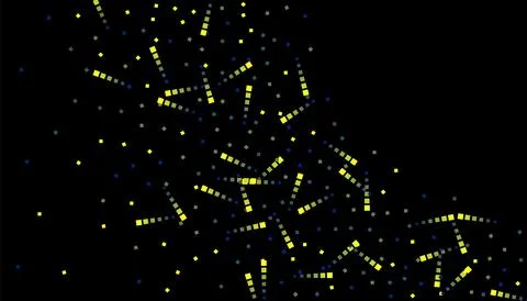 Bright squares on a black background. Festive background, disco. Design ele.. Stock Illustration