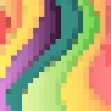Bright squares mosaic in waves Stock Illustration