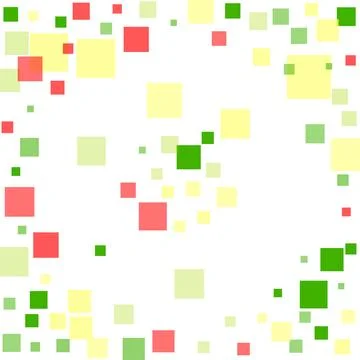 Bright squares on a white background. Festive background, disco. Design ele.. Stock Illustration