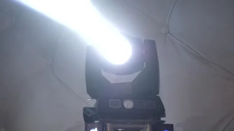 Bright stage lighting, light show at banquet, concert Stock Footage 240508207