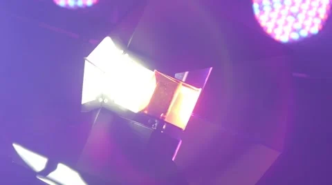 Bright stage lights flashing Stock Footage 68971385
