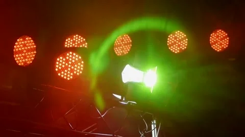 Bright stage lights flashing Stock Footage 68971459