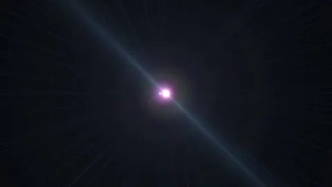 Bright Star Against Deep Blue Night Sky with Radiant Light Effect Video stock 338301886