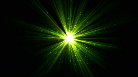 Bright Star and Light Animation - Loop Green Stock Footage 53293937