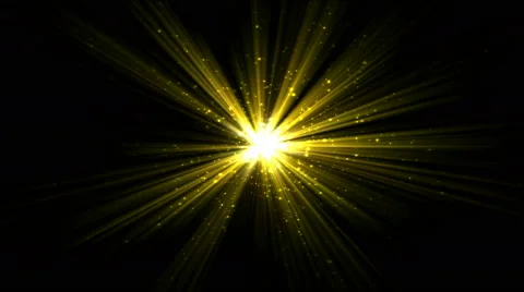 Bright Star and Light Animation - Loop Yellow Stock Footage 53296125