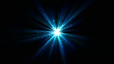 Bright Star and Light Animation - Loop Blue 库存影片 53300167