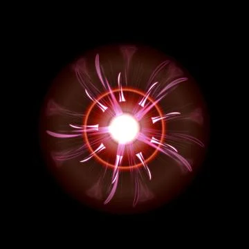 Bright Star Burst Light Effect with Glittering, Glowing Sparkles - Nebula Flare Stock Illustration