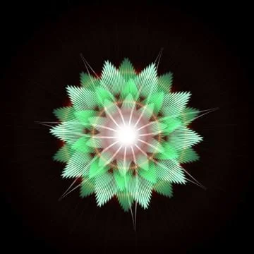 Bright Star Burst Light Effect with Glittering, Glowing Sparkles - Nebula Flare Stock Illustration