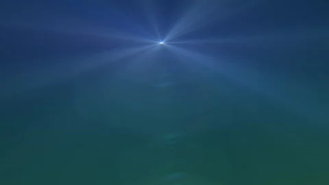 Bright Star in Clear Blue Sky Over Calm Ocean Surface Vídeo Stock 340413495