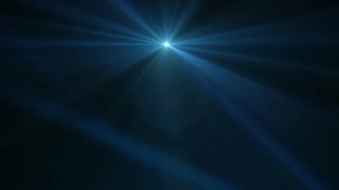Bright Star in Dark Night Sky with Light Rays and Lens Flare Effect Видео 338302055