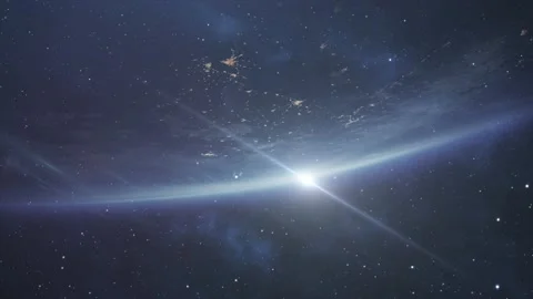 Bright star earth in space Stock Footage 164831282