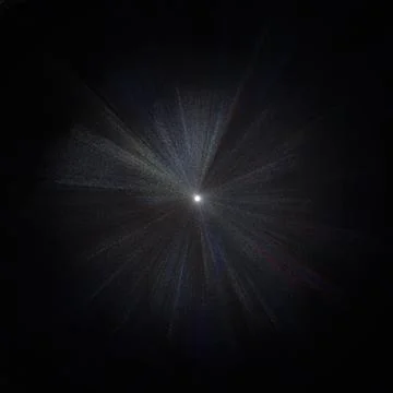 Bright Star Light Bursting Dark Night Space Stock Illustration